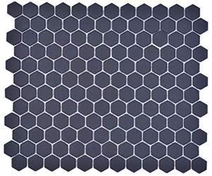 Carrelage de mosaïque hexagonal - Noir - Antidérapant - Pour salle de bain - Revêtement de comptoir - Bac de douche et cuisine