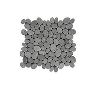 Carrelage de mosaïque/Plaque mosaïque mur et sol en marbre naturel coloris gris mat - 33 x 33 cm - -
