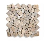 Carrelage de mosaïque-Plaque mosaïque mur et sol en marbre naturel coloris rose - 30 x 30 cm