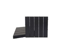 Carrelage en WPC HWC-E20 4x chaque 50x50cm = 1m², gaufré anthracite