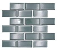 Carrelage mosaïque en céramique Metro composite uni vert forêt mur carrelage cuisine douche