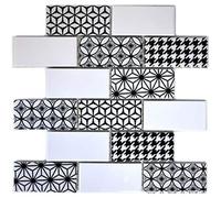 Carrelage Mosaïque - MOSANI - MOS26M-0103 - Céramique - Gris Blanc Noir - Brillant