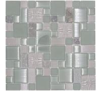 Carrelage Mosaïque - MOSANI - MOS88-MC669 - Verre Transparent - Gris Anthracite - Résistant au Gel