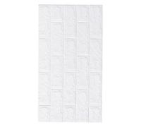 Carrelage Mural Adhésif Étanche Motif Brique 3d Blanc pour Murs | Mousse Xpe Isolante, Effet Autocollant à Décoller, Décoration TV ou Tête de Lit, pour Locataires et Commerces