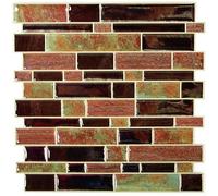 Carrelage mural faïence adhésive imitation différentes pierres - 4 plaques 26x26cm