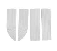 Carrossage de Seuil de Porte, En Caoutchouc Résistant, 4 Pièces Beige - Protection Antidérapante, Ajustable Universel, Pour Balayeuse Fauteuil Roulant (Blanche)