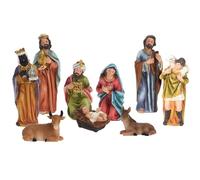 Carrousel Home and Gifts - Nativité traditionnelle avec 9 figurines détaillées