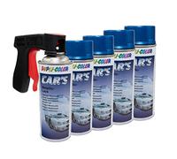 Cars Dupli Color 706837 Lot de 5 bombes de peinture en spray Bleu azur métallisé 400 ml avec poignée pistolet
