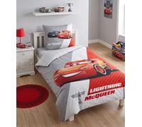 Cars Housse de Couette 140x200 + Taie 65x65 Flash McQueen Jackson Storm | Parure de lit réversible 1 personne | Polycoton séchage rapide | Disney Pixar officiel | Garçon 3-10 | Cadeau