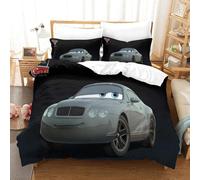 Cars Housse De Couette D Imprim¿¿ Prince Wheeliam - Parure De Lit Microfibreavec Fermeture ¿¿Clair Housse Couette Imprim¿¿ Avec Taies D'oreiller Single£¿X