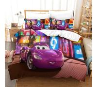 Cars Parure De Lit Motif Cartoon D,En Microfibre Douce Parure De Lit Avec Housse De Couette Et Taies D'oreiller,Fermeture ¿¿Clair,Ensemble De Literie P