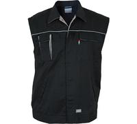 Carson Contrast CC700 | Gilet de travail Contrast pour homme / Lavable à 60 degrés - Couleur : Black/Grey - Taille : S