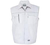 Carson Contrast CC700 | Gilet de travail Contrast pour homme / Lavable à 60 degrés - Couleur : Blanc/Gris - Taille : S