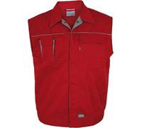 Carson Contrast CC700 | Gilet de travail Contrast pour homme / Lavable à 60 degrés - Couleur : Red/Grey - Taille : XL