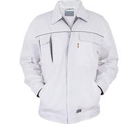 Carson Contrast CC710 | Veste de travail Contrast pour homme / Lavable à 60 degrés - Couleur : Blanc/Gris - Taille : 42