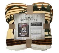 CARSTENS, INC. Couverture surdimensionnée en Polaire Sherpa Ultra Douce de qualité supérieure, 137,2 x 172,7 cm, arrière-Pays