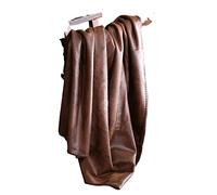 CARSTENS, INC. Jeté de lit, Daim Polyester, Marron, Taille Unique