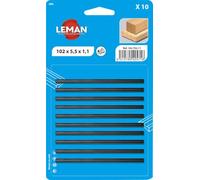 CARTE 10 FERS DE RABOT REVERS. CARBURE 82X5,5X1,1-142.782.11 - LEMAN