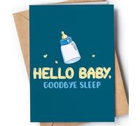 Carte amusante pour nouveau bébé avec enveloppe | Carte blague pour les futurs parents | Carte de félicitations pour révélation de grossesse pour maman, papa. | Cadeau de félicitations pour fête