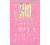 Carte Anniversaire - 30 ans Sympathique Agréalble Dynamique...