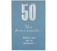 Carte Anniversaire - 50 ans Un demi-siècle ! Meilleurs voeux