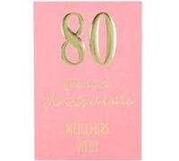 Carte Anniversaire - 80 ans Joyeux Anniversaire Meilleurs voeux