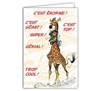 Carte Anniversaire Gaston Lagaffe C'est Enorme - Avec Enveloppe Illustrée 17,5x12cm - Fabriqué en France - GLCT-0204