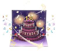 Carte Anniversaire Pop Up 3D Feux Artifice, Joyeux Anniversaire Musique Cartes anniversaire musicales