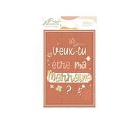 Carte - Annonce naissance - Baptême - Veux tu être ma marraine ? - Puzzle