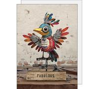 Carte cadeau double Kiub Bug Art S002 Multicolore 12x17x1 cm