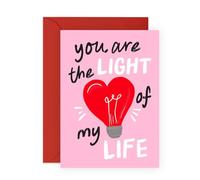 Carte d'amour romantique - You're the Light of My Life - Cadeaux pour lui, elle, épouse, mari, fiancé, petite amie, petit ami, bébé, chéri, couple - pour anniversaire ou Saint-Valentin - Livré avec