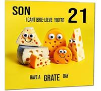 Carte d'anniversaire 21e fils pour fils - Carte d'anniversaire amusante pour fils de 21 ans, vingt et unième ans