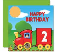 Carte d'anniversaire 2ème anniversaire unisexe, Train