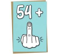 Carte d'anniversaire 55 ans - 54 + 1 - Carte d'anniversaire amusante pour homme ou femme de 55 ans, 12,7 x 17,8 cm