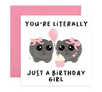 Carte d'anniversaire amusante pour elle - « You're Literally Just a Birthday Girl » - Carte mignonne et humoristique pour amis, sœurs, meilleures amies, tante, femmes ou meilleures amies - Livré avec