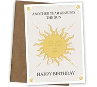 Carte d'anniversaire amusante pour homme et femme - Une autre année autour du soleil - Carte d'anniversaire humoristique pour tous les âges - Un autre an de plus