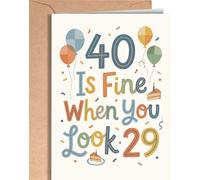 Carte d'anniversaire amusante pour homme ou femme - Carte d'anniversaire pour elle, lui - Cartes de vœux pour maman, papa avoisinant 40 ans - Cartes d'anniversaire pour mari, épouse - NUM 519