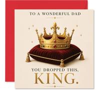 Carte d'anniversaire amusante pour papa, roi pour une journée