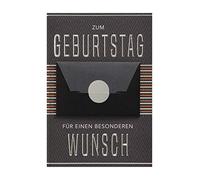 Carte d'anniversaire avec texte ".. für bes.wunsch" 11,6 x 16,6 cm