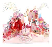 Carte d'anniversaire de 21 ans pour filles, carte d'anniversaire musicale et légère pour 21e fille, petite-fille, adolescente, nièce