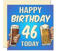Carte d'anniversaire de 46 ans pour homme, lui, homme, carte d'anniversaire pour femme, amie, sœur, maman, tante, fille, quarante six, nièce, cousine
