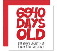 Carte d'anniversaire humoristique pour 19 ans pour homme et femme - 6940 jours - Carte d'anniversaire amusante pour adolescent, 145 mm x 145 mm