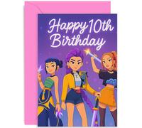 Carte d'anniversaire inspirée de la K-Pop pour fille, fille, nièce, sœur, amie, meilleure amie - 10 aujourd'hui - cadeau de dix ans