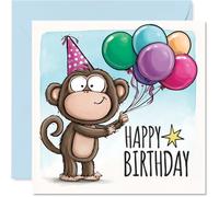 Carte d'anniversaire ludique avec des ballons