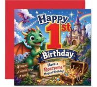 Carte d'anniversaire ludique pour 1er anniversaire, Roar into Their Big Day