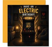 Carte d'anniversaire ludique pour 20e anniversaire, niveau supérieur à 20