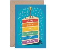 Carte d'anniversaire ludique pour 5e anniversaire