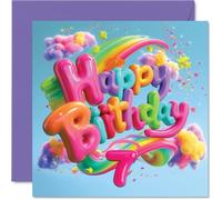 Carte d'anniversaire ludique pour 7e anniversaire avec inscription