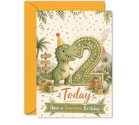 Carte d'anniversaire ludique pour les fans de petits dinosaures