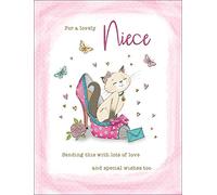 Carte d'anniversaire Niece - 8 x 6 pouces - Piccadilly Greetings